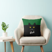 Personalized Black Cat Pillow, Gift for Cat Lovers クッション (椅子)