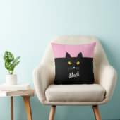 Personalized Black Cat Pillow, Gift for Cat Lovers クッション (椅子)