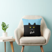 Personalized Black Cat Pillow, Gift for Cat Lovers クッション (椅子)