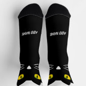 Personalized Black Cat Socks - Cats Custom Gift ソックス (上部)
