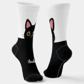 Personalized Black Cat Socks - Gift For Cat lovers ソックス (傾斜あり)