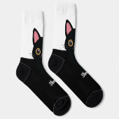 Personalized Black Cat Socks - Gift For Cat lovers ソックス (右)