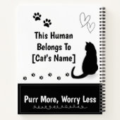 Personalized Black Cat Spiral Notebook ノートブック (裏面)