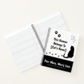 Personalized Black Cat Spiral Notebook ノートブック (内部)
