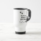 Personalized Black Cat Travel Mug トラベルマグ (正面右)