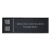 Personalized Black Chalkboard Small Name Badge 名札 (正面)