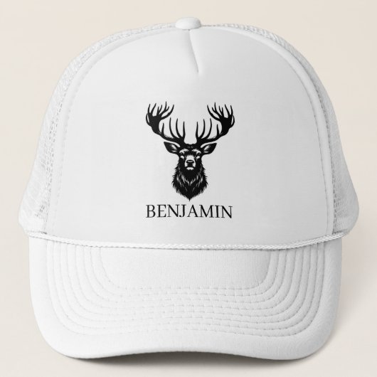 Personalized Black Deer キャップ (正面)