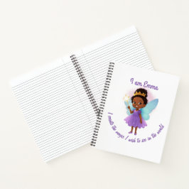Personalized Black Fairy Girl Notebook ノートブック