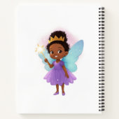 Personalized Black Fairy Girl Notebook ノートブック (裏面)