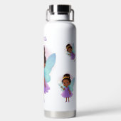 Personalized Black Fairy Girl Water Bottle ウォーターボトル (背面)