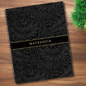 Personalized Black Floral Pattern ノートブック