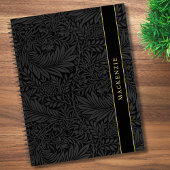 Personalized Black Floral Pattern ノートブック