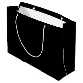Personalized Black Gift Bag with Initial & Name ラージペーパーバッグ (裏面アングル)