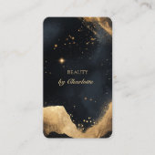 Personalized Black & Gold Galaxy QR Code 名刺 (正面)