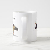 Personalized Black Gold Graduate Mug ジャンボコーヒーマグカップ (裏面)