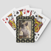 Personalized Black & Gold Pet Playing Cards トランプ (裏面)
