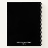 Personalized Black golden Artist Sketchbook ノートブック (裏面)