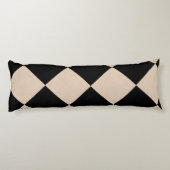 Personalized Black Harlequin Checkered Diamond ボディピロー (裏面)