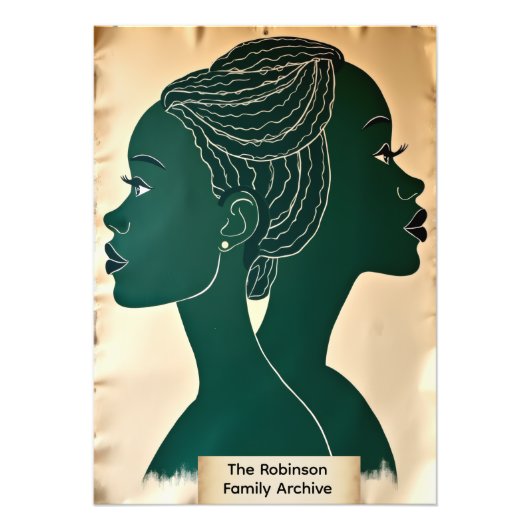 Personalized Black History Archive Collage  フォトプリント (正面)