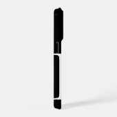 Personalized Black Initial Letter Phone Case iPhoneケース (右側面)