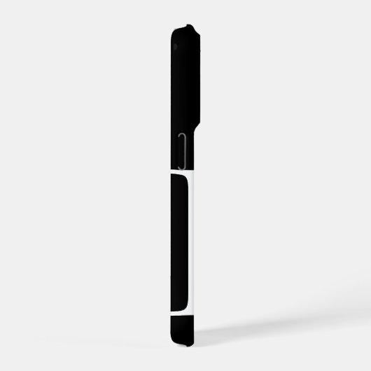 Personalized Black Initial Letter Phone Case iPhoneケース (右側面)