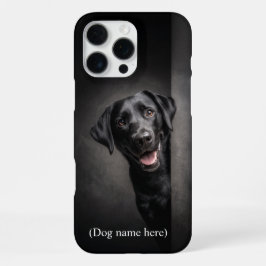 Personalized Black Lab Portrait iPhone 16 Pro Maxケース