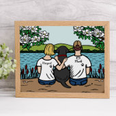 Personalized Black Labrador Family Blonde S  ポスター