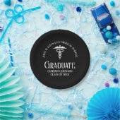 Personalized Black Medical School Graduation Party ペーパープレート (パーティー)