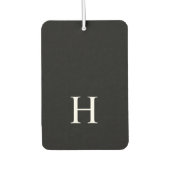 Personalized Black Monogram カーエアーフレッシュナー (正面)