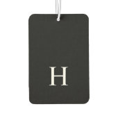 Personalized Black Monogram カーエアーフレッシュナー (裏面)