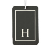Personalized Black Monogram カーエアーフレッシュナー (裏面)