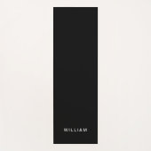 Personalized Black &  Monogram Name Yoga Mat ヨガマット (正面)