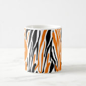 Personalized Black & Orange Animal Print Mug コーヒーマグカップ (中央)