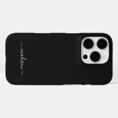 Personalized Black Phone Case with Custom Name Case-Mate iPhoneケース (裏面 (横))