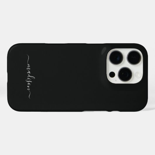 Personalized Black Phone Case with Custom Name Case-Mate iPhoneケース (裏面 (横))
