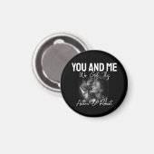Personalized Black Photo Couple 'You and Me'  マグネット (正面/裏面)