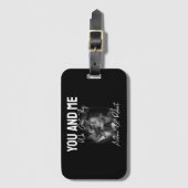 Personalized Black Photo Couple You and Me  ラゲッジタグ (正面縦)