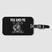 Personalized Black Photo Couple You and Me  ラゲッジタグ (正面横)