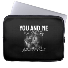 Personalized Black Photo Couple You and Me  ラップトップスリーブ