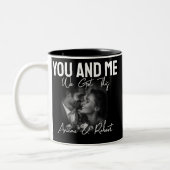 Personalized Black Photo Couple You and Me Mug ツートーンマグカップ (左)