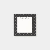 Personalized Black & Pink Bow Script ポストイット (正面)