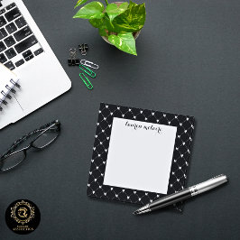 Personalized Black & Pink Bow Script ポストイット