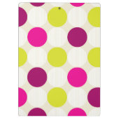 Personalized Black Polka Dot Red Apple Teacher Cli クリップボード (裏面)