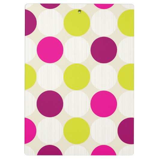 Personalized Black Polka Dot Red Apple Teacher Cli クリップボード (裏面)