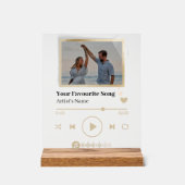 Personalized Black Spotify Music Photo Plaque  アクリルサイン (正面)