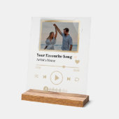 Personalized Black Spotify Music Photo Plaque  アクリルサイン (傾斜)