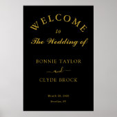 Personalized Black Wedding Display ポスター (正面)