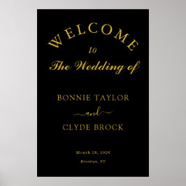 Personalized Black Wedding Display ポスター
