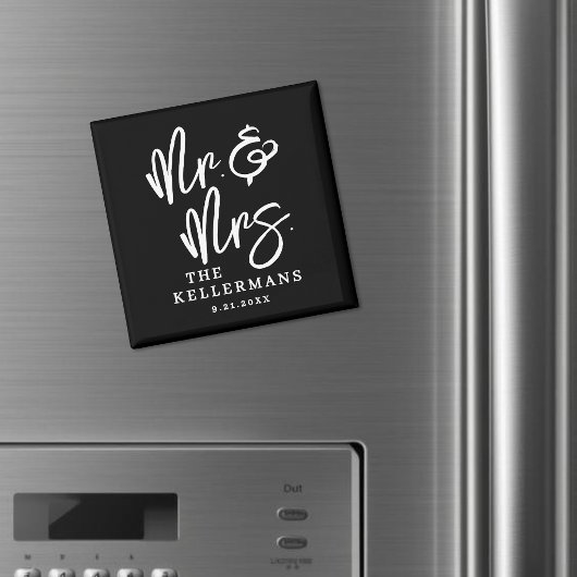 Personalized Black Wedding Favor マグネット