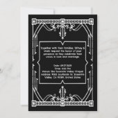 Personalized Black Wedding Invitation Card 招待状 (正面)